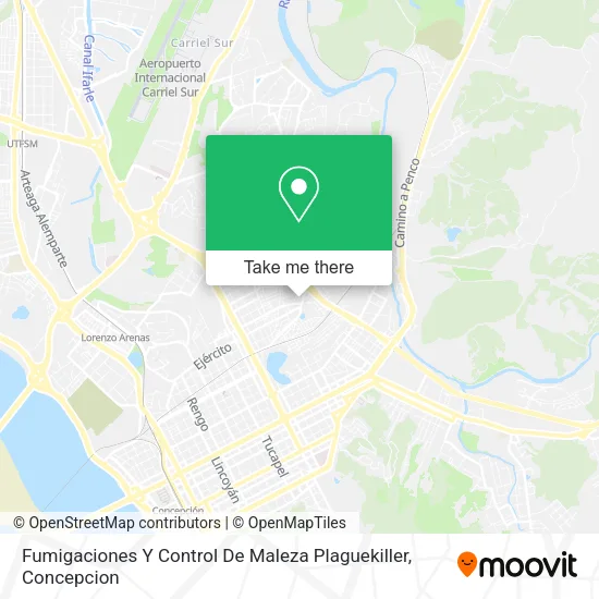 Mapa de Fumigaciones Y Control De Maleza Plaguekiller