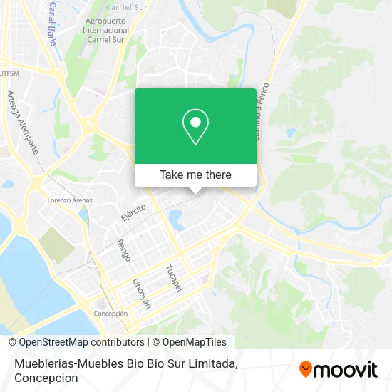 Mapa de Mueblerias-Muebles Bio Bio Sur Limitada