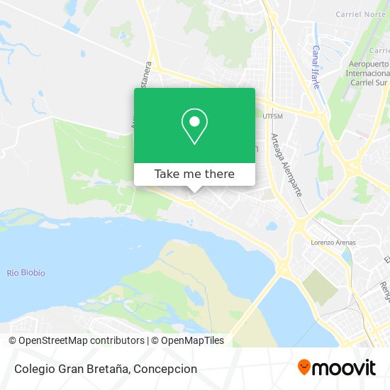 Colegio Gran Bretaña map