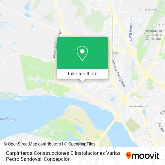 Mapa de Carpinteros-Construcciones E Instalaciones Varias Pedro Sandoval