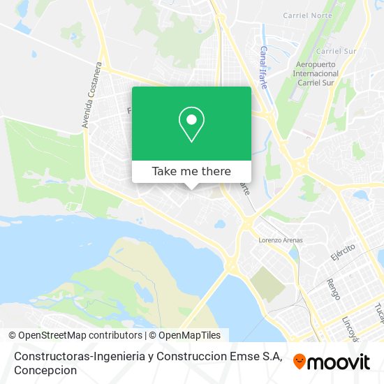 Constructoras-Ingenieria y Construccion Emse S.A map