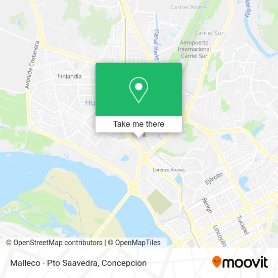 Mapa de Malleco - Pto Saavedra
