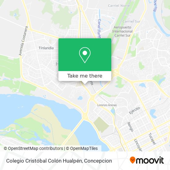 Colegio Cristóbal Colón Hualpén map