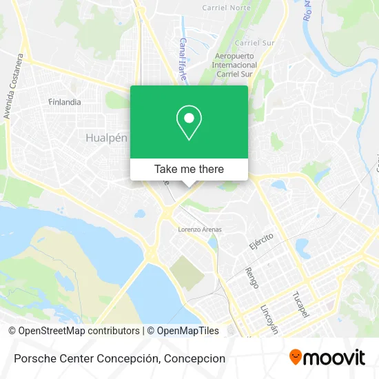 Mapa de Porsche Center Concepción