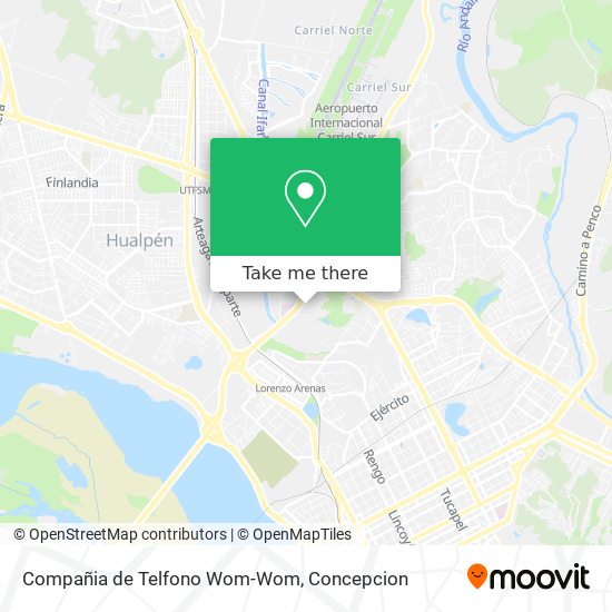 Mapa de Compañia de Telfono Wom-Wom