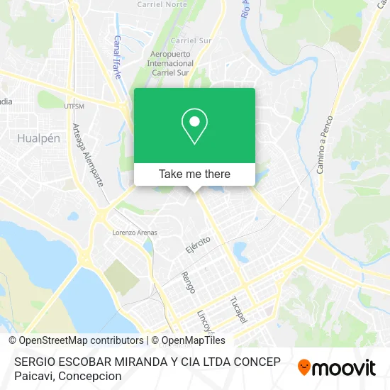 Mapa de SERGIO ESCOBAR MIRANDA Y CIA LTDA CONCEP Paicavi