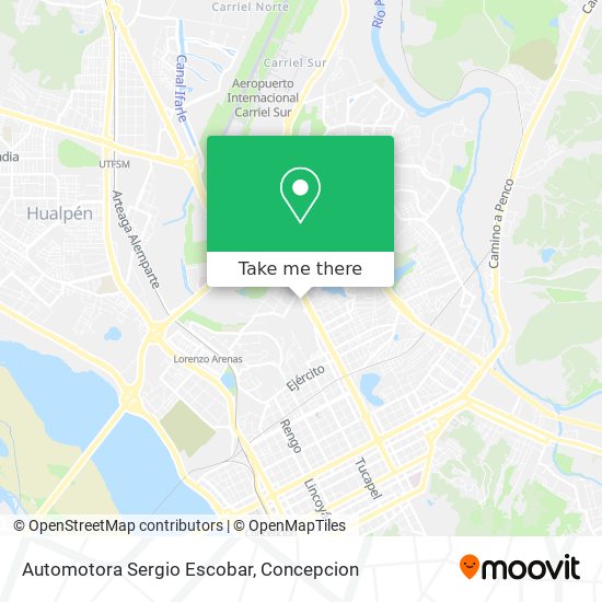 Mapa de Automotora Sergio Escobar