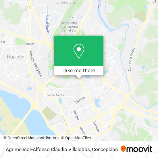 Agrimensor-Alfonso Claudio Villalobos map