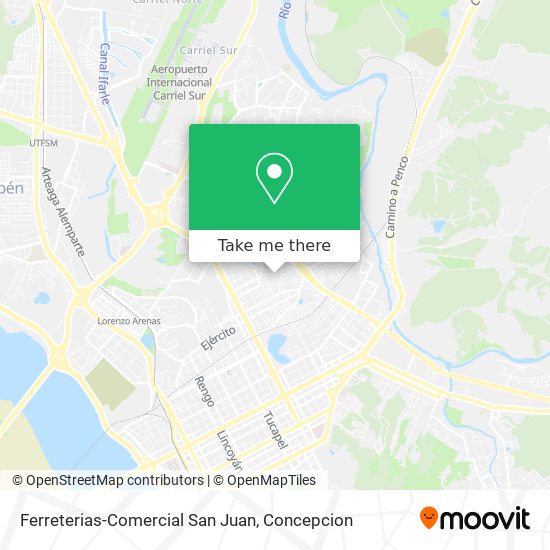 Ferreterias-Comercial San Juan map