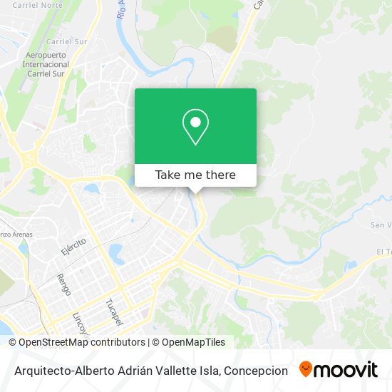 Mapa de Arquitecto-Alberto Adrián Vallette Isla