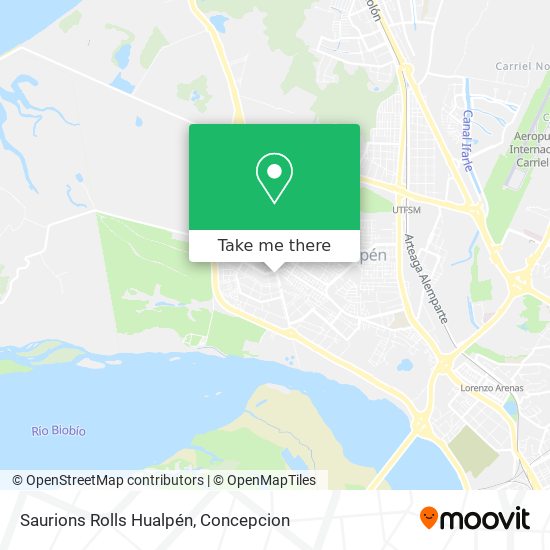Saurions Rolls Hualpén map