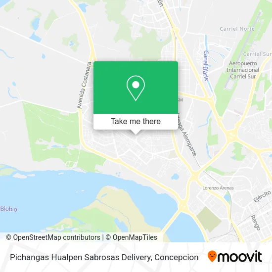 Mapa de Pichangas Hualpen Sabrosas Delivery