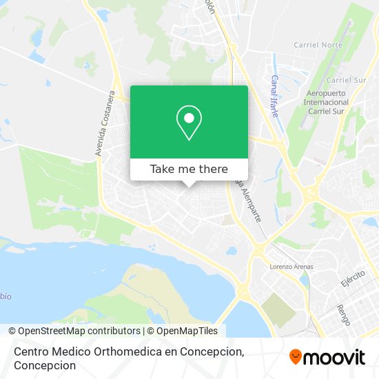 Centro Medico Orthomedica en Concepcion map