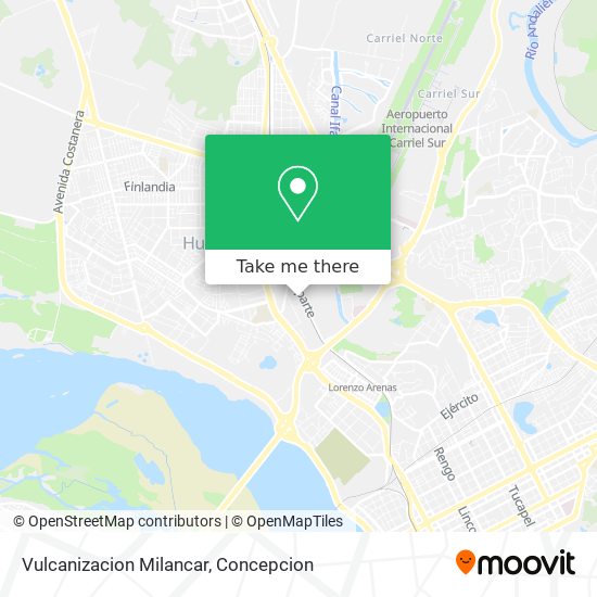 Vulcanizacion Milancar map