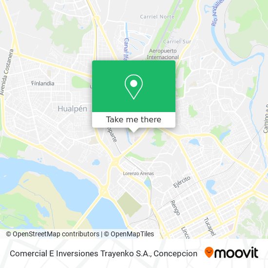 Comercial E Inversiones Trayenko S.A. map
