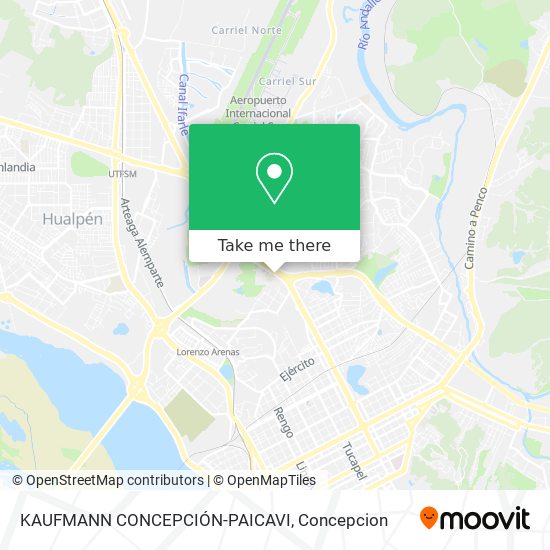 Mapa de KAUFMANN CONCEPCIÓN-PAICAVI