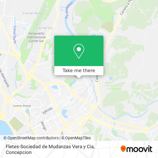 Fletes-Sociedad de Mudanzas Vera y Cia map