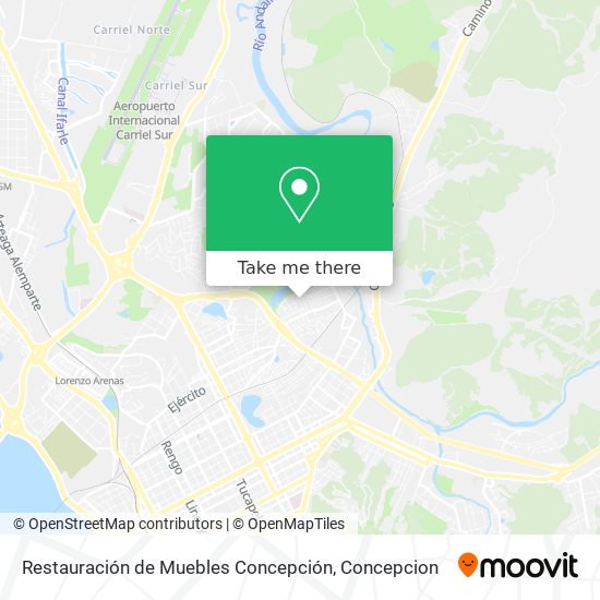 Mapa de Restauración de Muebles Concepción