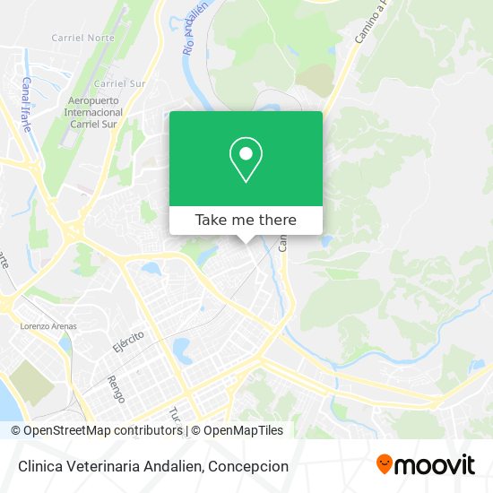 Clinica Veterinaria Andalien map