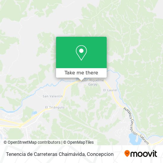 Mapa de Tenencia de Carreteras Chaimávida