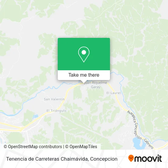 Mapa de Tenencia de Carreteras Chaimávida