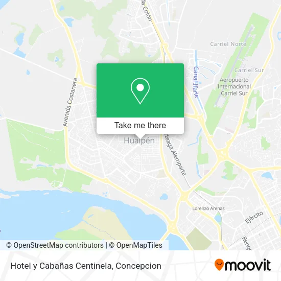 Hotel y Cabañas Centinela map