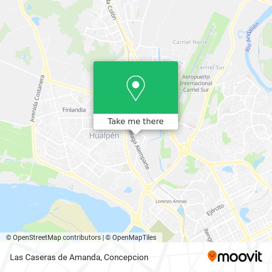 Las Caseras de Amanda map