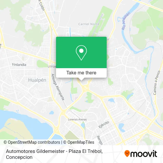 Automotores Gildemeister - Plaza El Trébol map