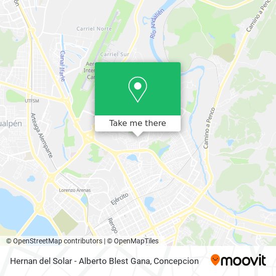 Hernan del Solar - Alberto Blest Gana map