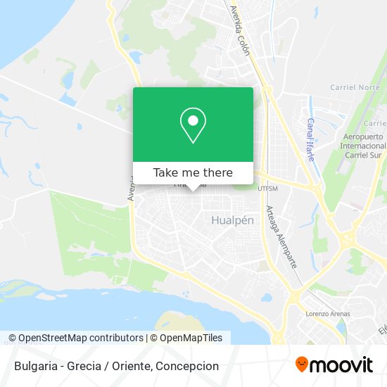 Mapa de Bulgaria - Grecia / Oriente