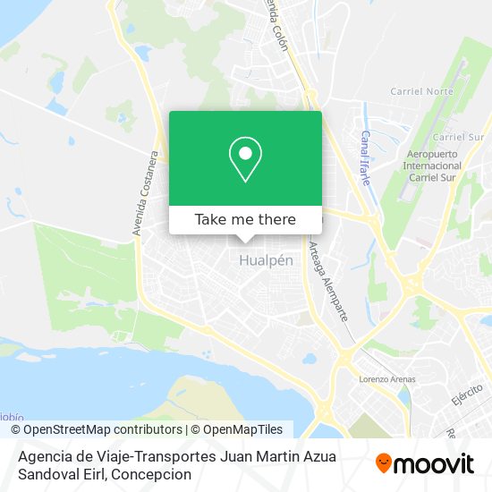 Agencia de Viaje-Transportes Juan Martin Azua Sandoval Eirl map