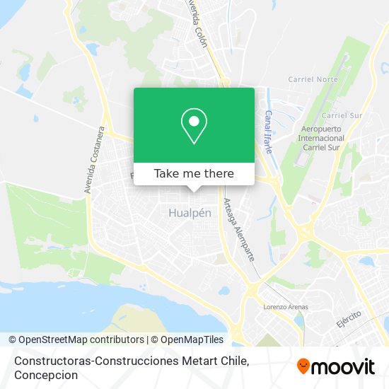 Mapa de Constructoras-Construcciones Metart Chile