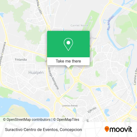 Mapa de Suractivo Centro de Eventos