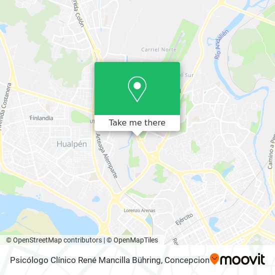 Mapa de Psicólogo Clínico René Mancilla Bühring