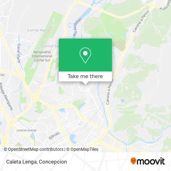 Caleta Lenga map