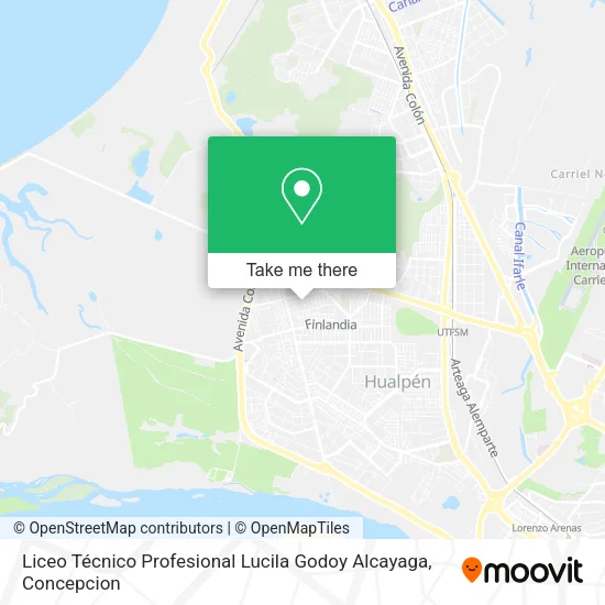 Liceo Técnico Profesional Lucila Godoy Alcayaga map
