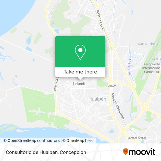Mapa de Consultorio de Hualpen