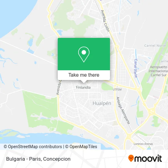 Mapa de Bulgaria - Paris