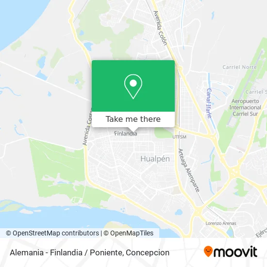 Mapa de Alemania - Finlandia / Poniente