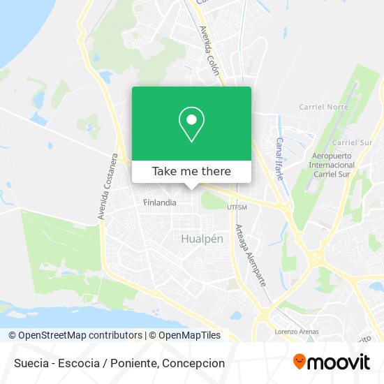 Suecia - Escocia / Poniente map