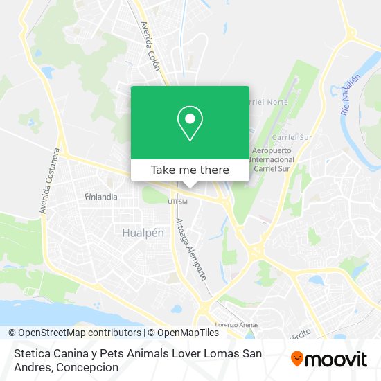 Stetica Canina y Pets Animals Lover Lomas San Andres map