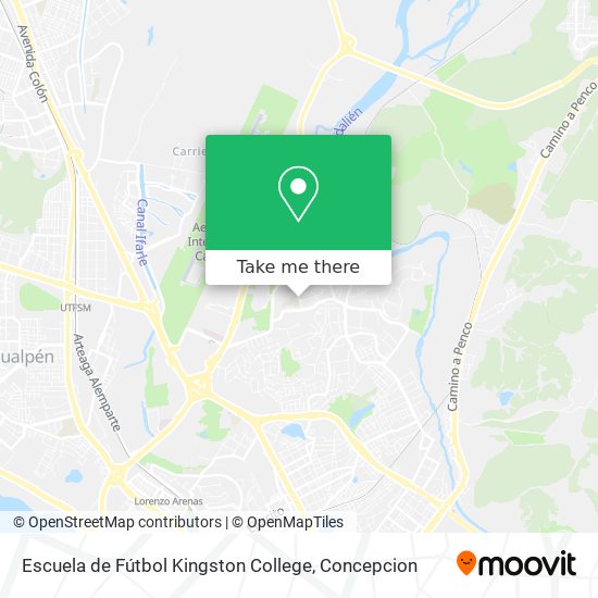 Escuela de Fútbol Kingston College map