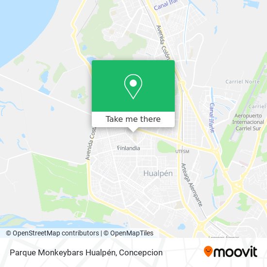 Mapa de Parque Monkeybars Hualpén