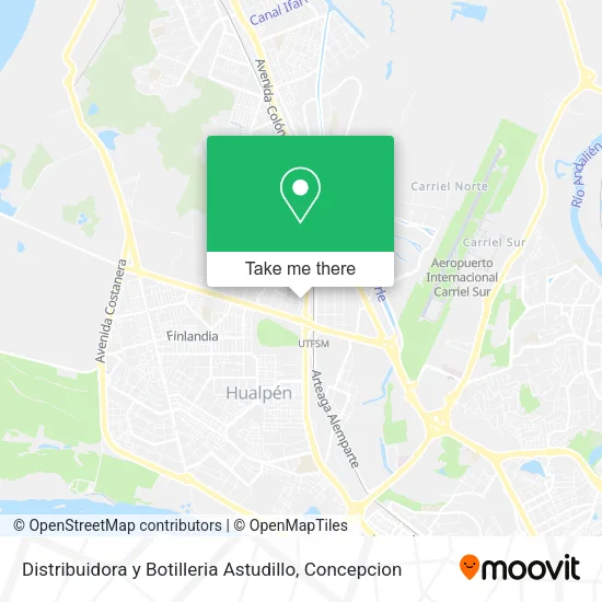 Distribuidora y Botilleria Astudillo map
