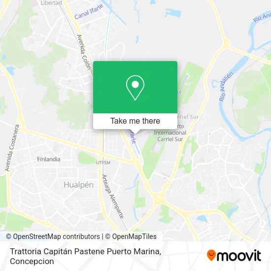 Mapa de Trattoria Capitán Pastene Puerto Marina