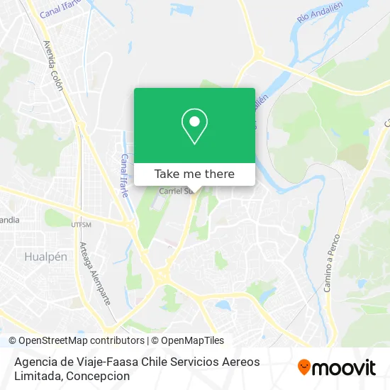 Mapa de Agencia de Viaje-Faasa Chile Servicios Aereos Limitada