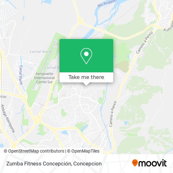 Mapa de Zumba Fitness Concepción