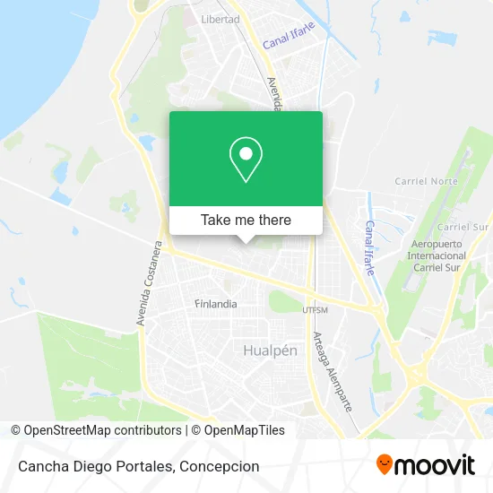 Cancha Diego Portales map