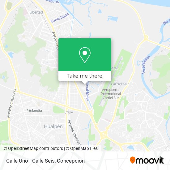 Calle Uno - Calle Seis map