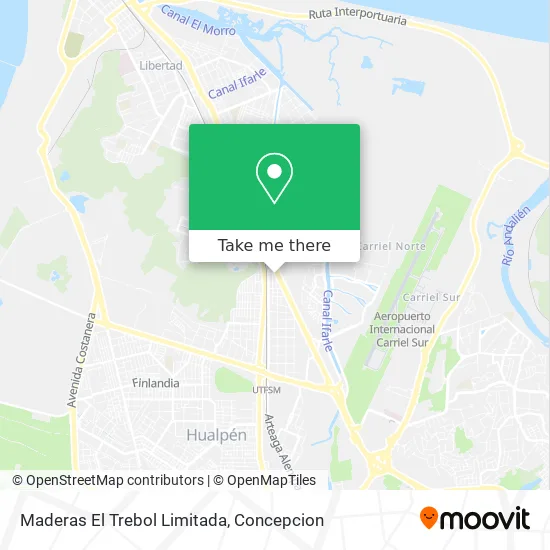 Maderas El Trebol Limitada map